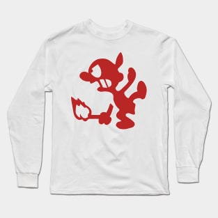 Fire Attack- Mr. Game & Watch (Red) Long Sleeve T-Shirt